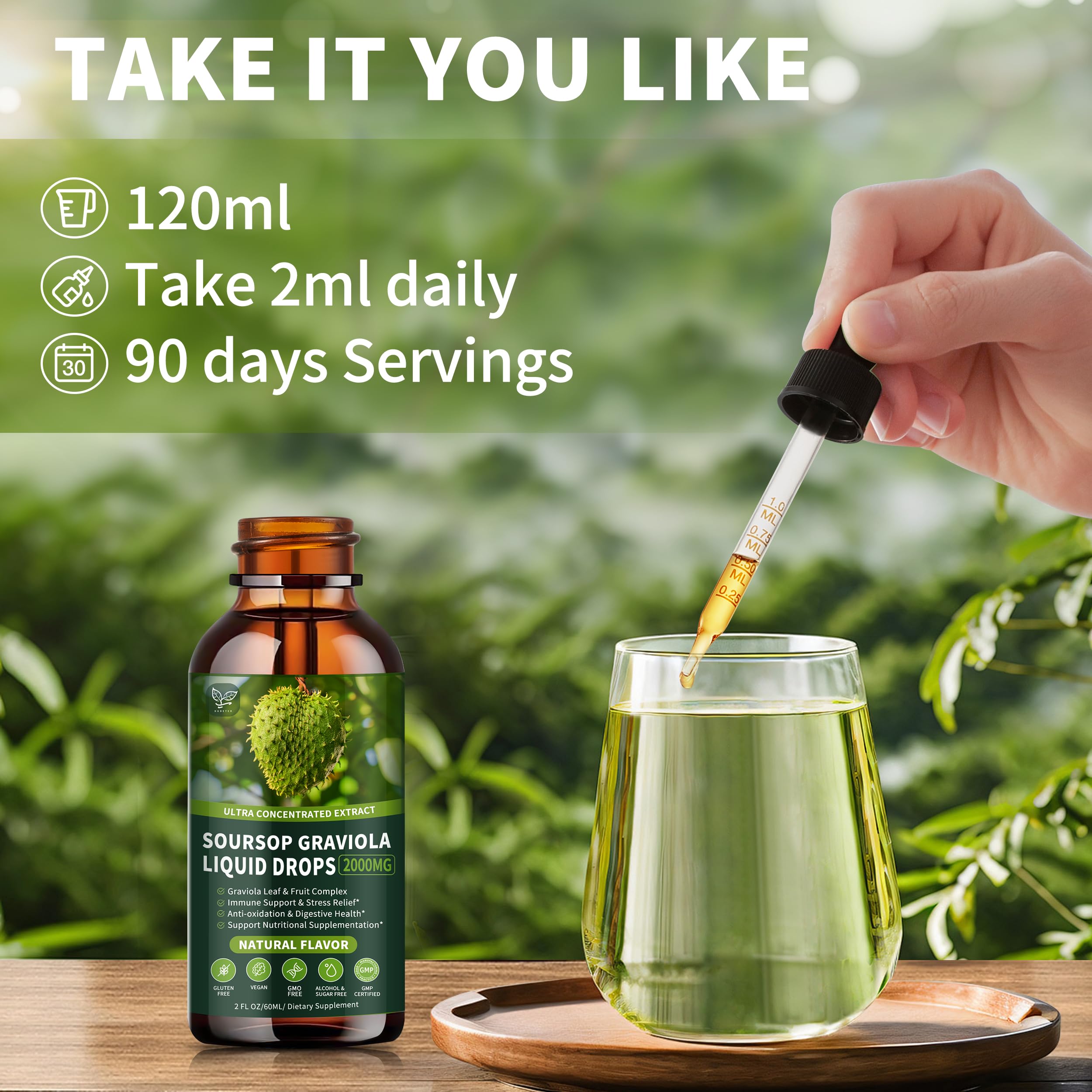 6 fl oz bottle and packaging display