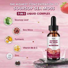 Blend of soursop leaf extract, sea moss, turmeric and black pepper