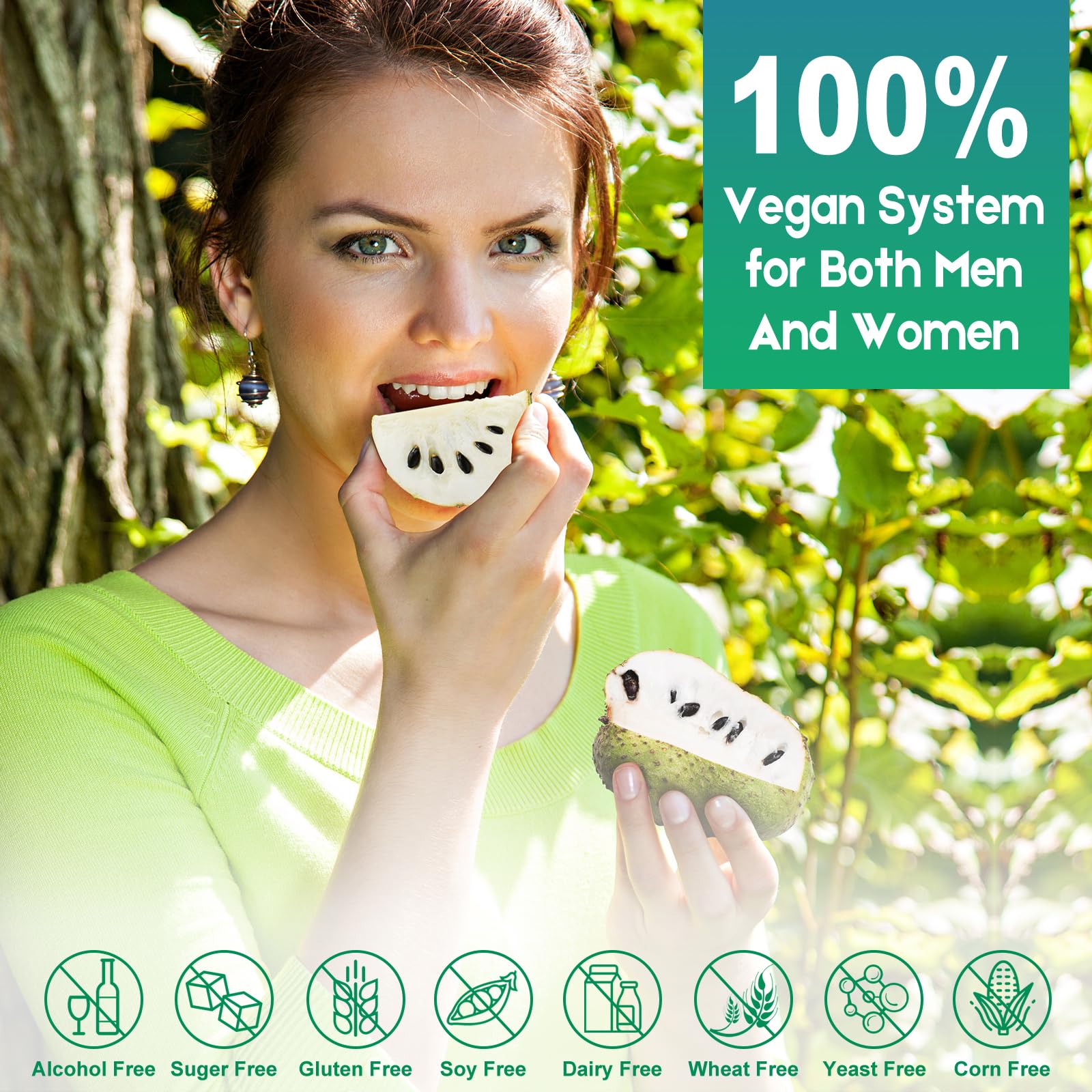 Close-up of the soursop liquid dropper