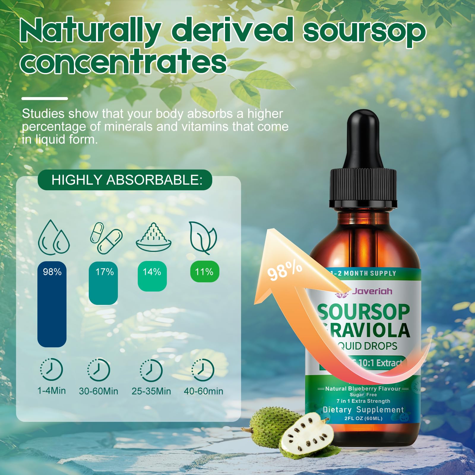 Sea moss extract and soursop ingredients