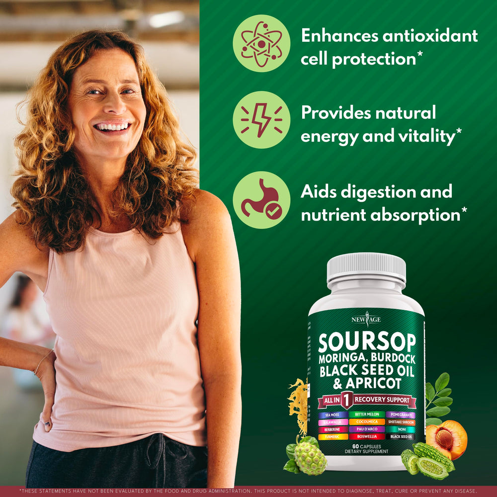 Graphic showing balanced immune support with capsules