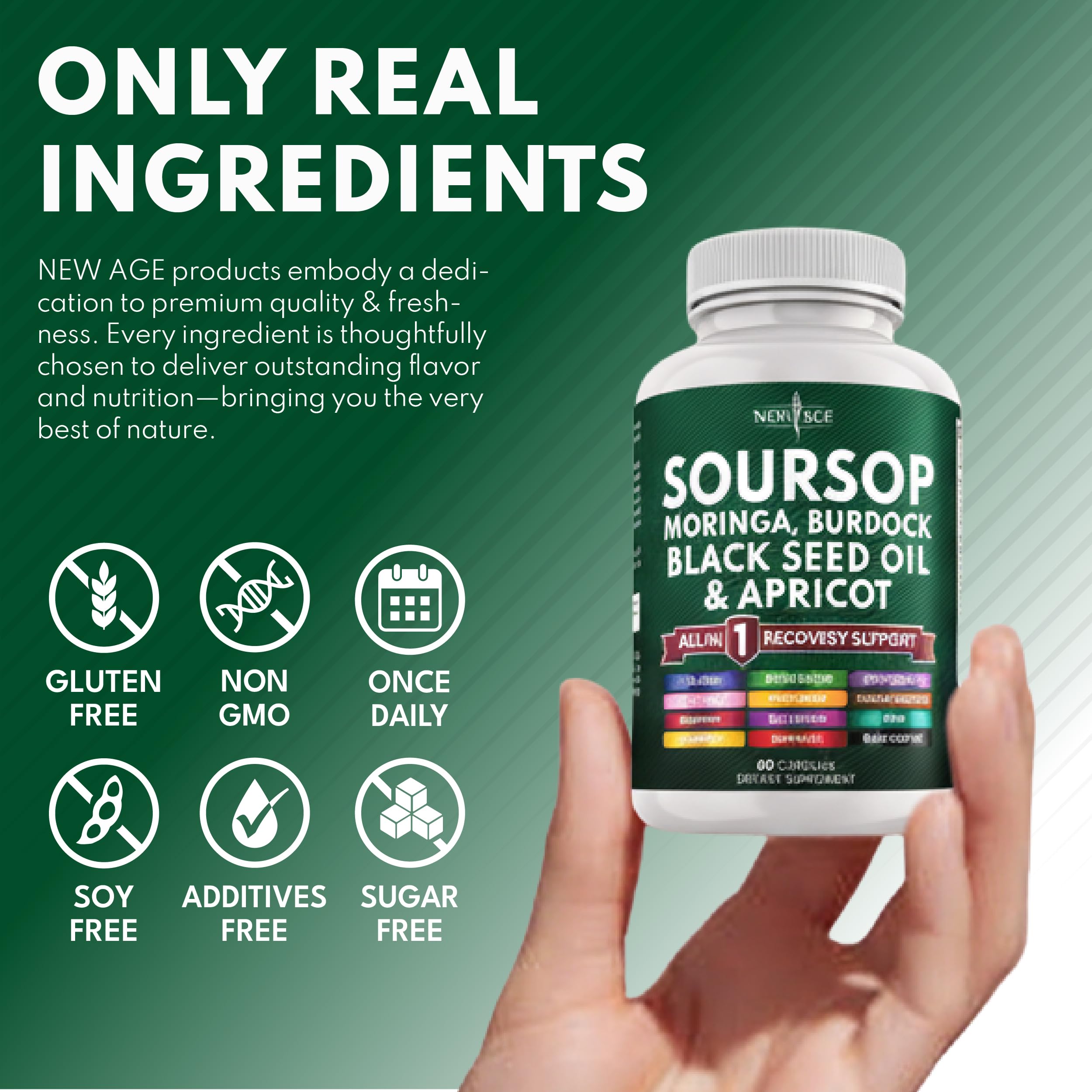 Close-up of a 120-capsule bottle