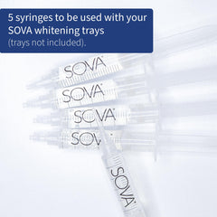 Five syringes of SOVA White whitening gel