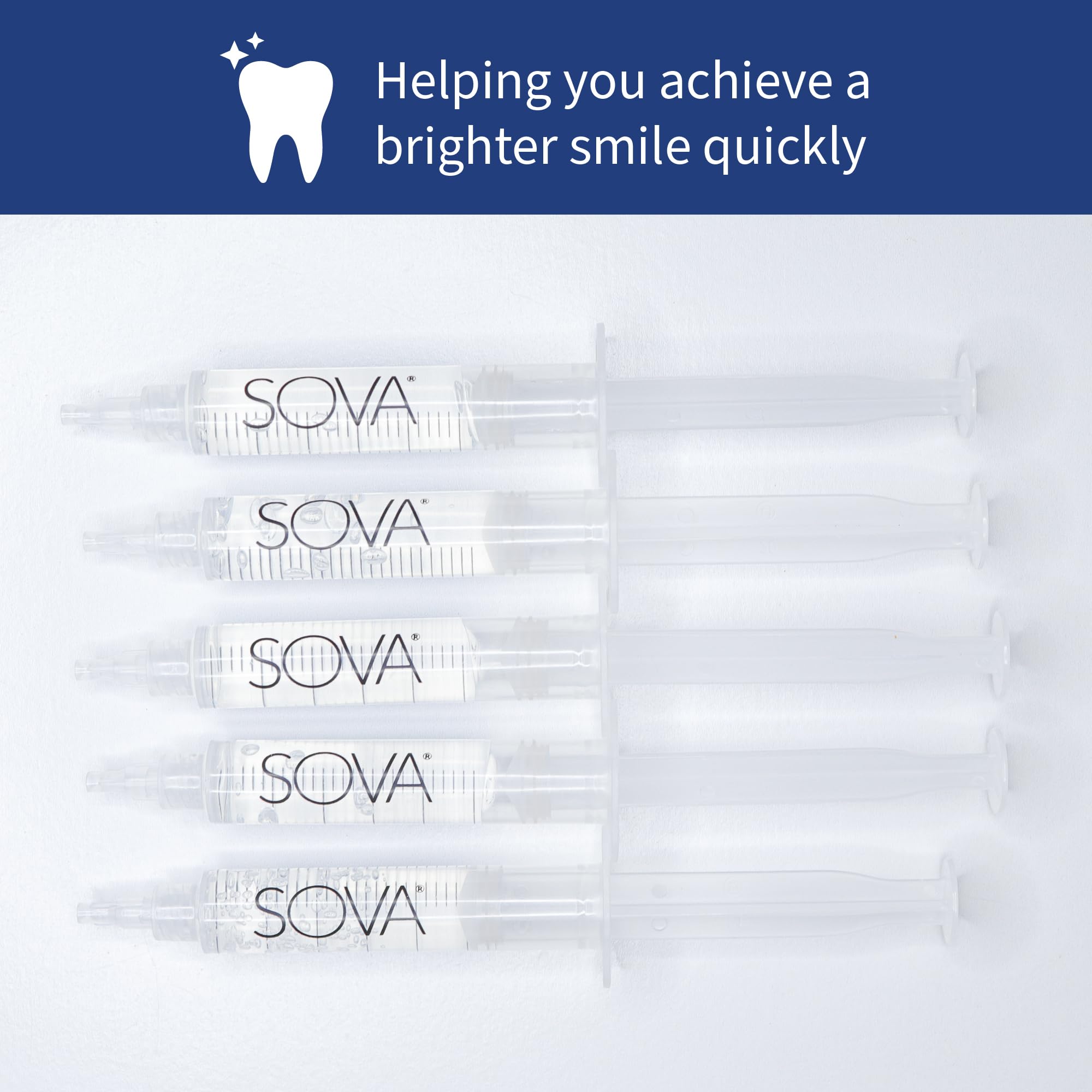 Moldable tray option to use with SOVA White whitening gel