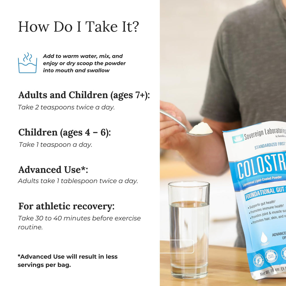 90-serving 16oz bottle of Colostrum-LD powder for human and pet wellness