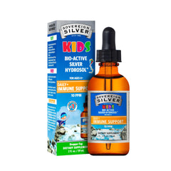 Sovereign Silver Kids Immune Support bottle with dropper