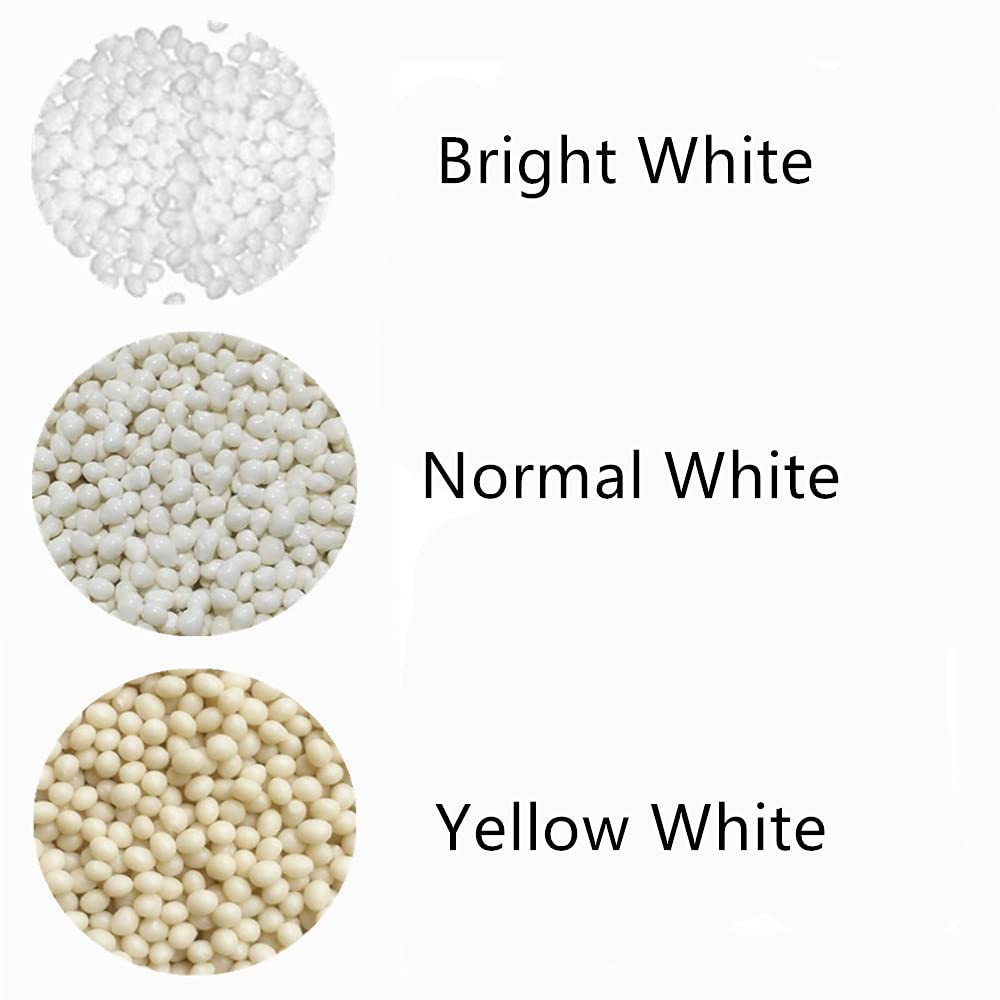 Beads in three colors for temporary dental repair