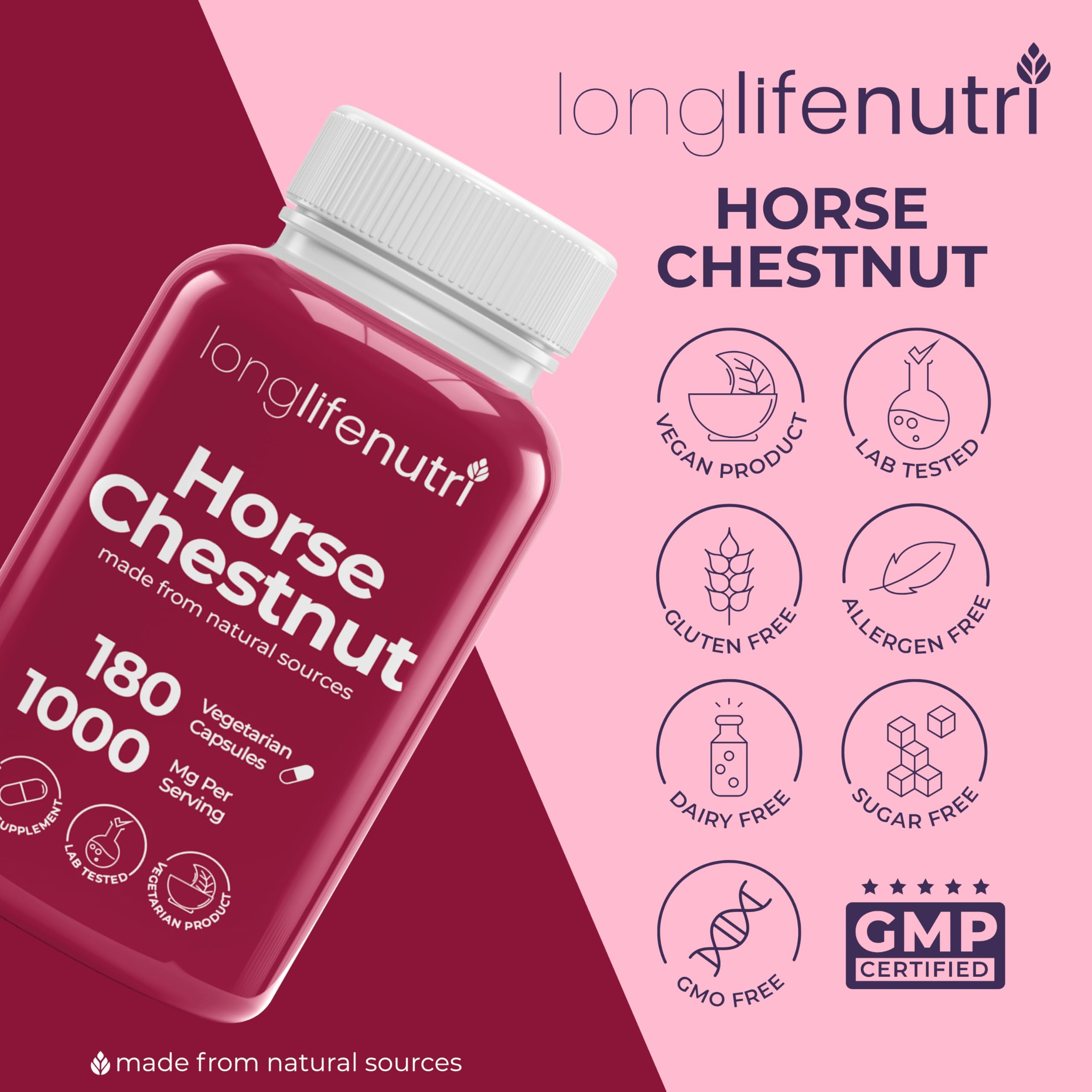 Soy-free and non-GMO horse chestnut supplement