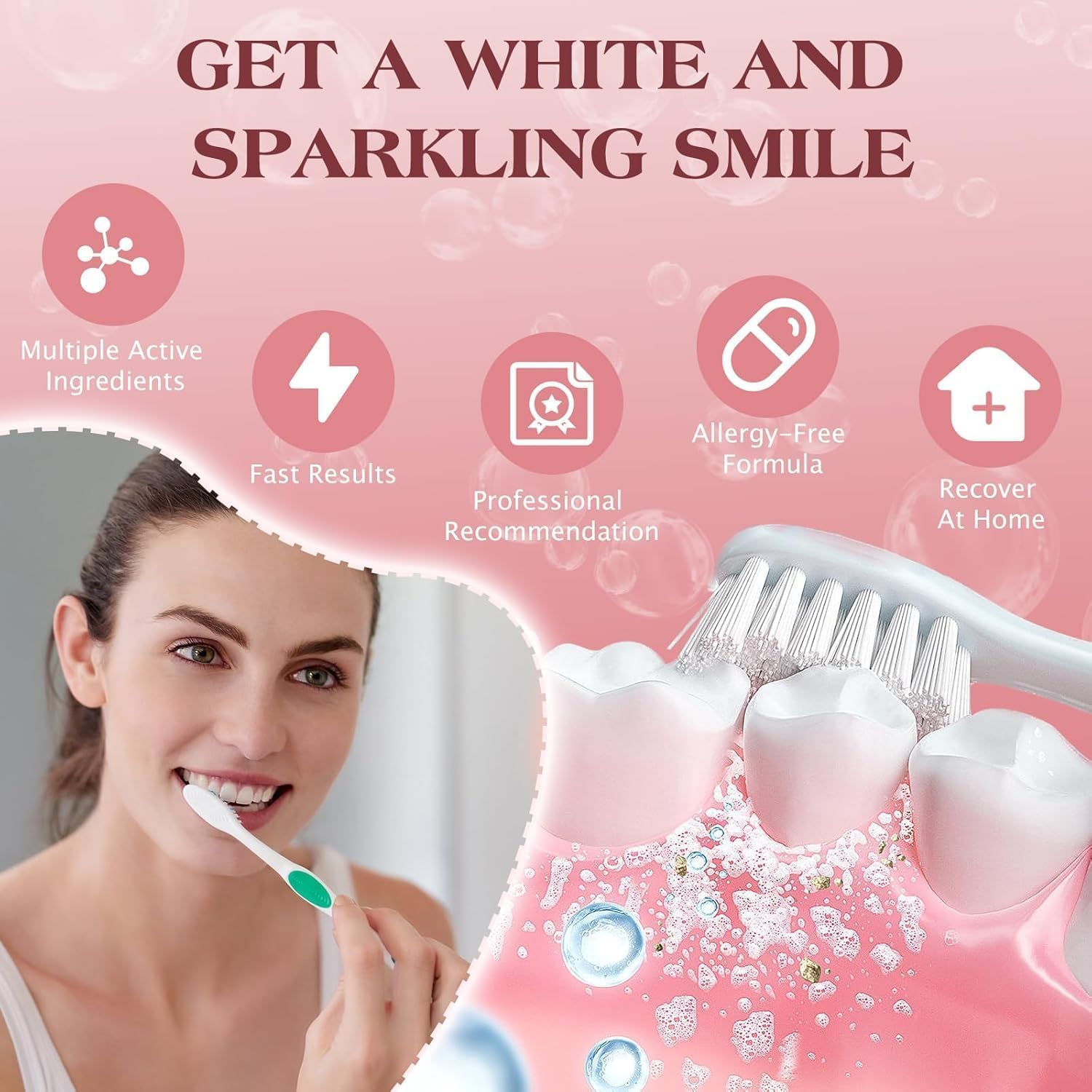 Whitening action detail demonstrating brighter teeth