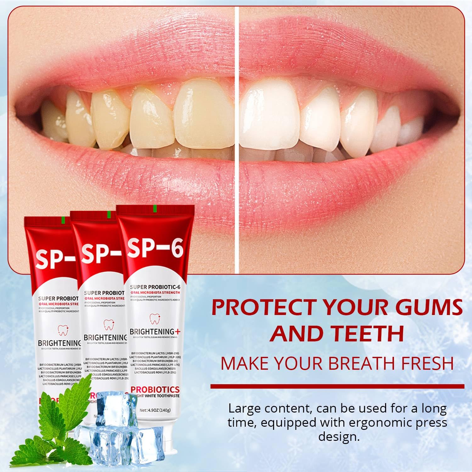 Fluoride-free toothpaste with minty freshness illustration