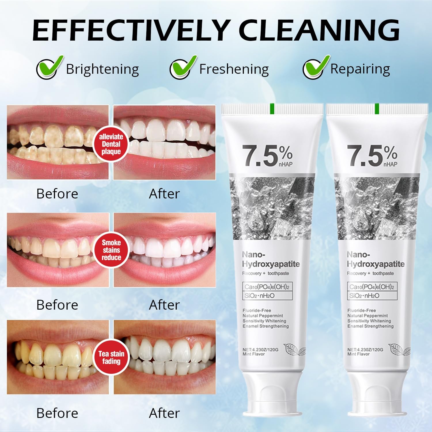 Family-friendly SP-6 toothpaste set for daily oral care