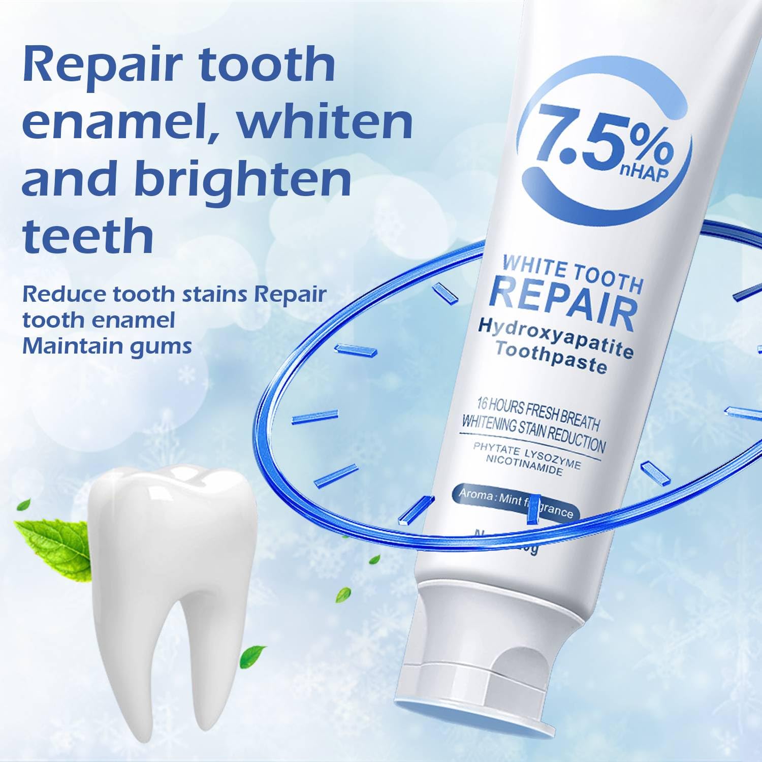 Enamel strengthening and gum defense illustration