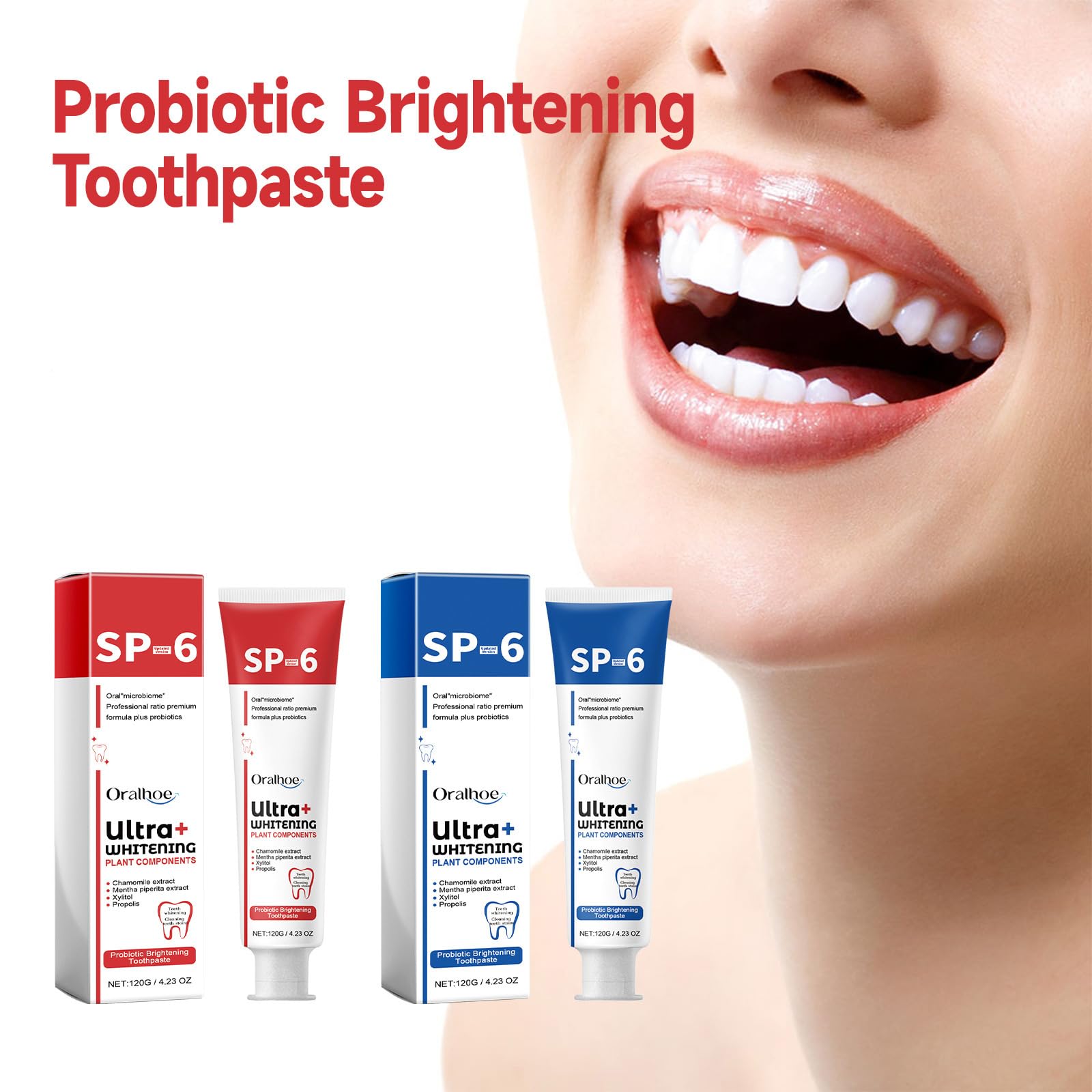 SP-6 toothpaste red style back view
