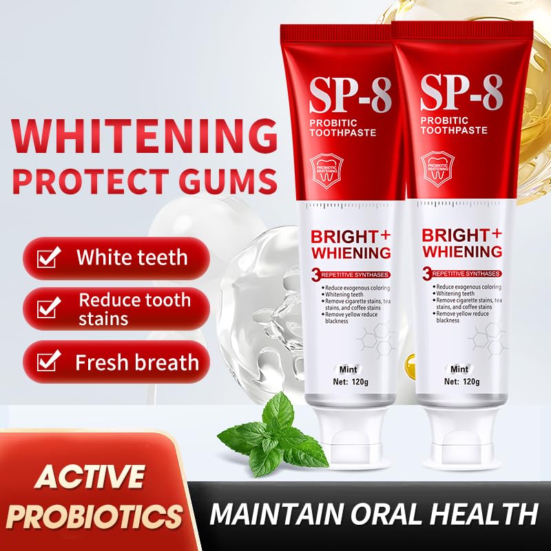 Graphic showing six probiotic strains for oral wellness