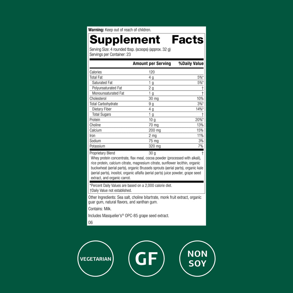 SP Complete chocolate 26 oz bottle label