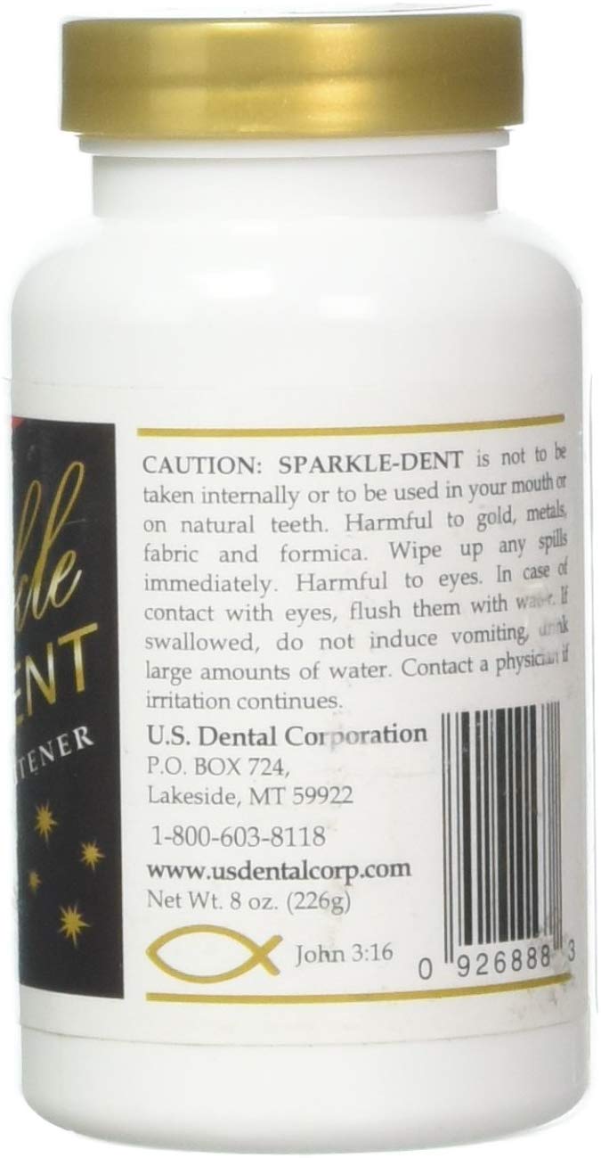 Two-bottle pack of Sparkle Dent Denture Cleaner for dentures