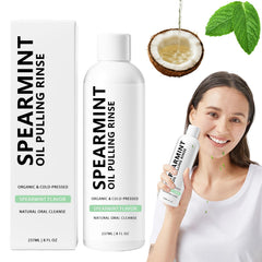 Spearmint oil pulling mouthwash bottle 237ml