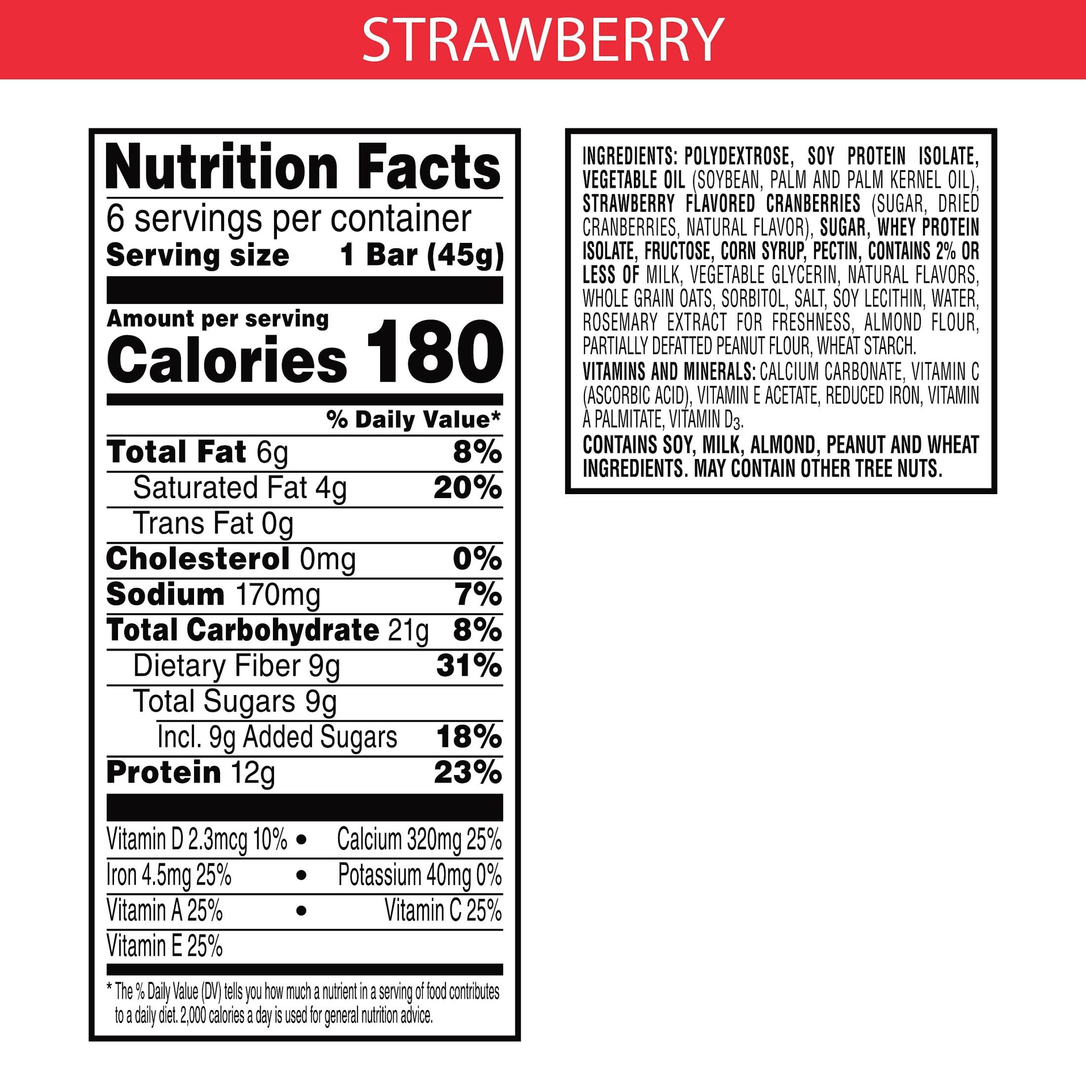 Special K Bar Protein Meal Bar cross-section reveals creamy coating and strawberry pieces for a snack-worthy texture