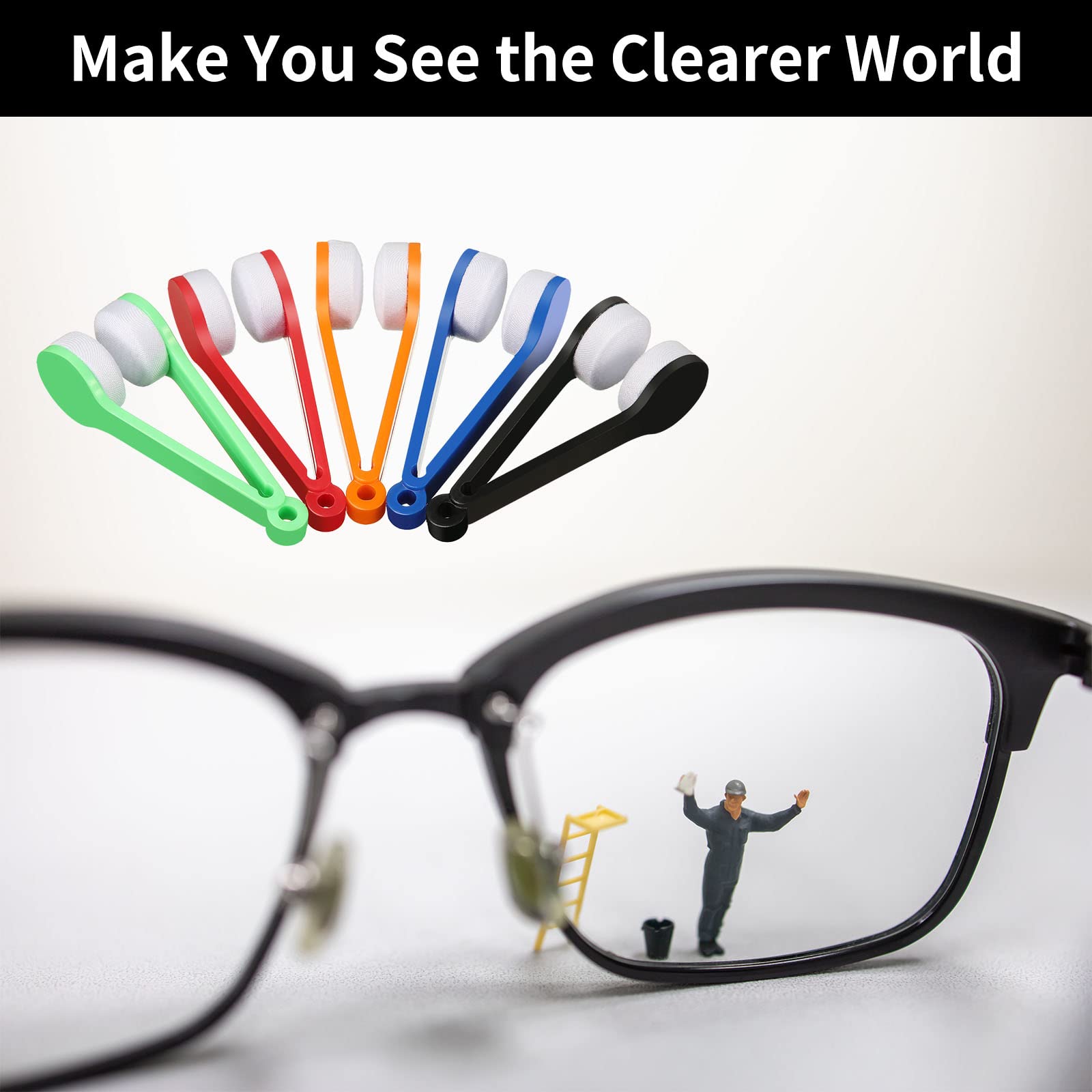 Green 30-piece spectacles cleaner brush