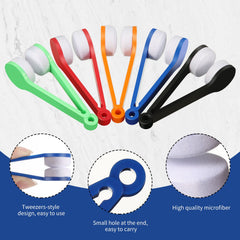 Yellow 30-piece spectacles cleaner brush
