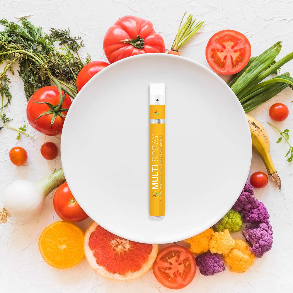 Bottle open showing spray mechanism and packaging