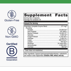 Plant-based digestive enzymes illustration
