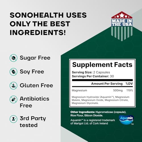 500mg magnesium per serving in Spectrum 5 Magnesium