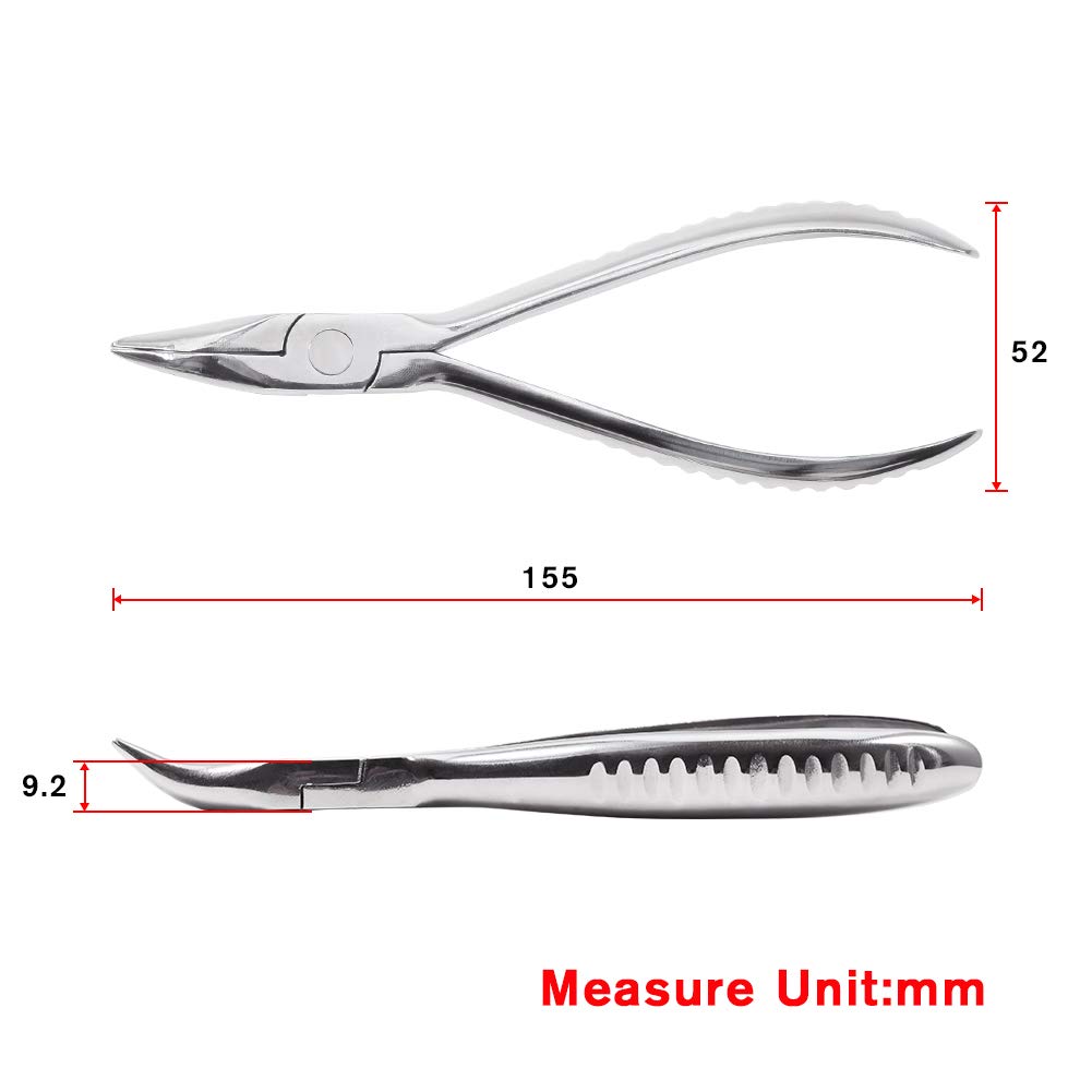 Close-up of stainless steel eyeglasses repair plier