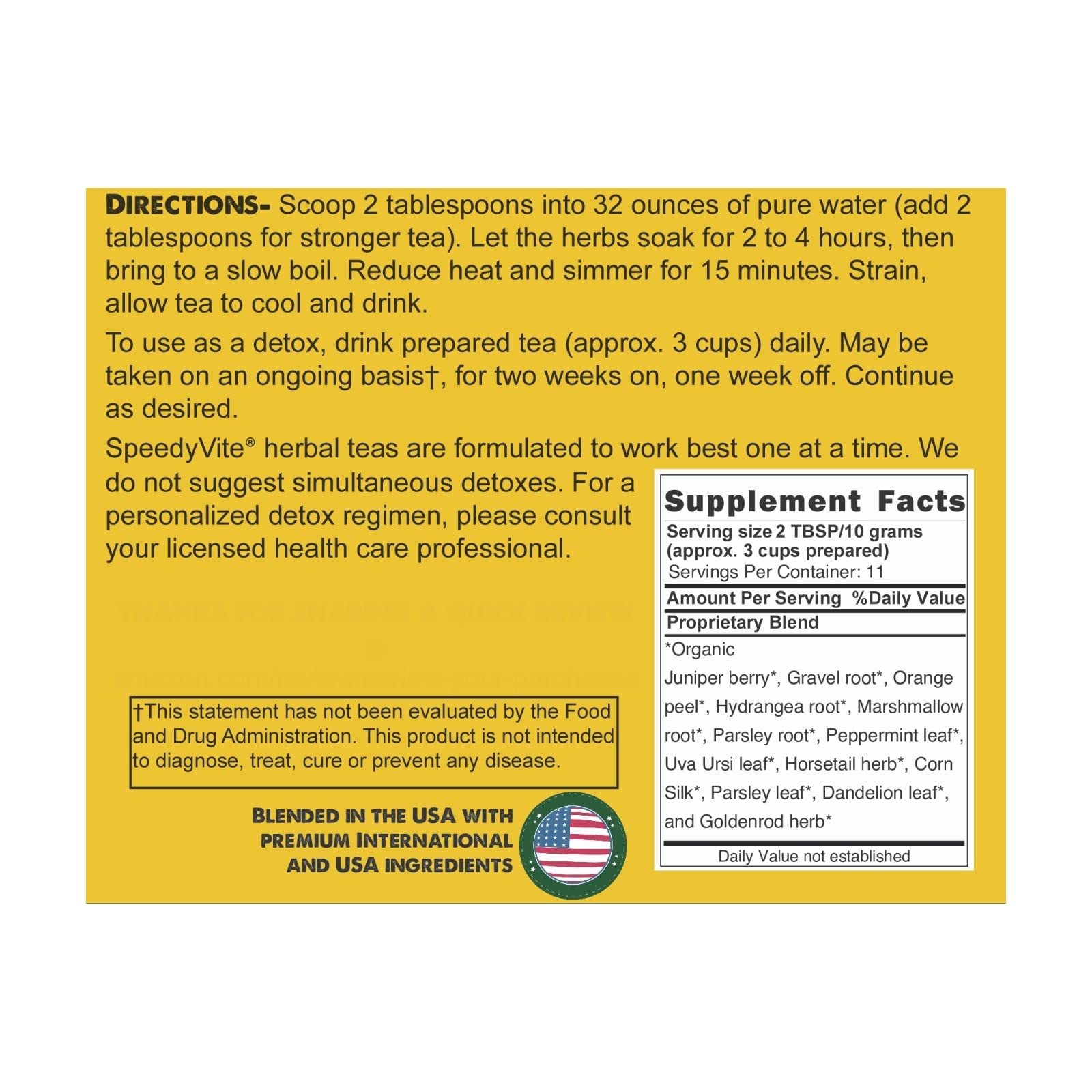 SpeedyVite organic herbs closeup highlights marshmallow root and dandelion for soothing daily brew.