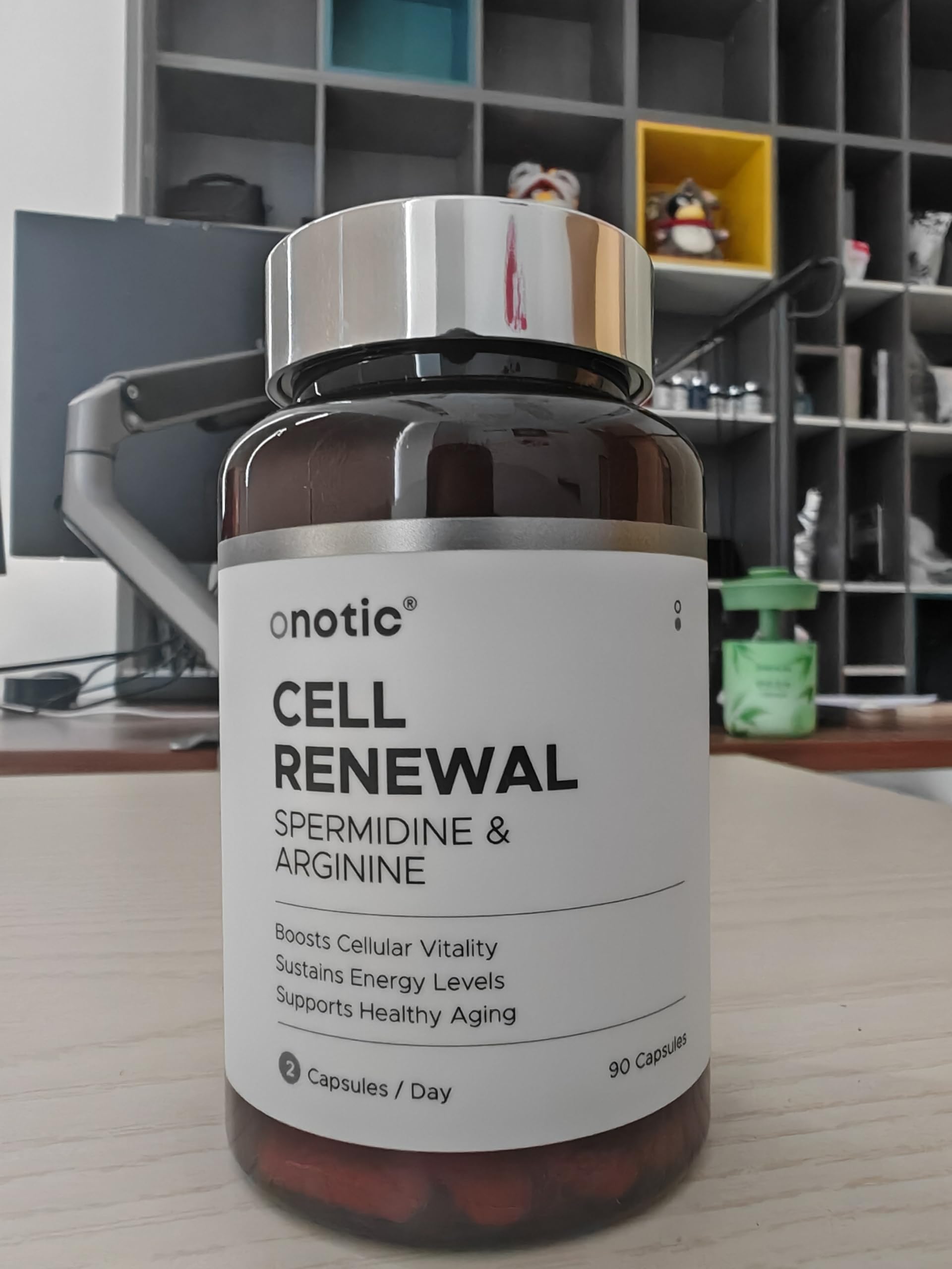 Close-up of Spermidine capsules