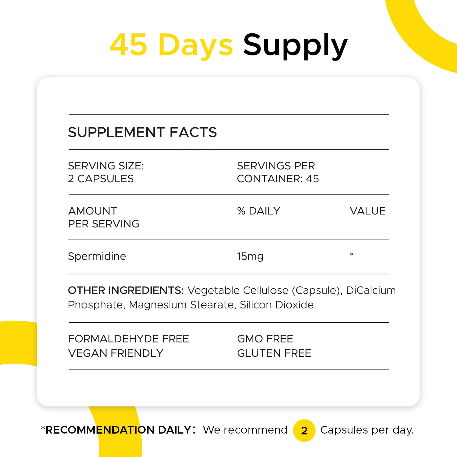 Graphic showing Spermidine for energy support