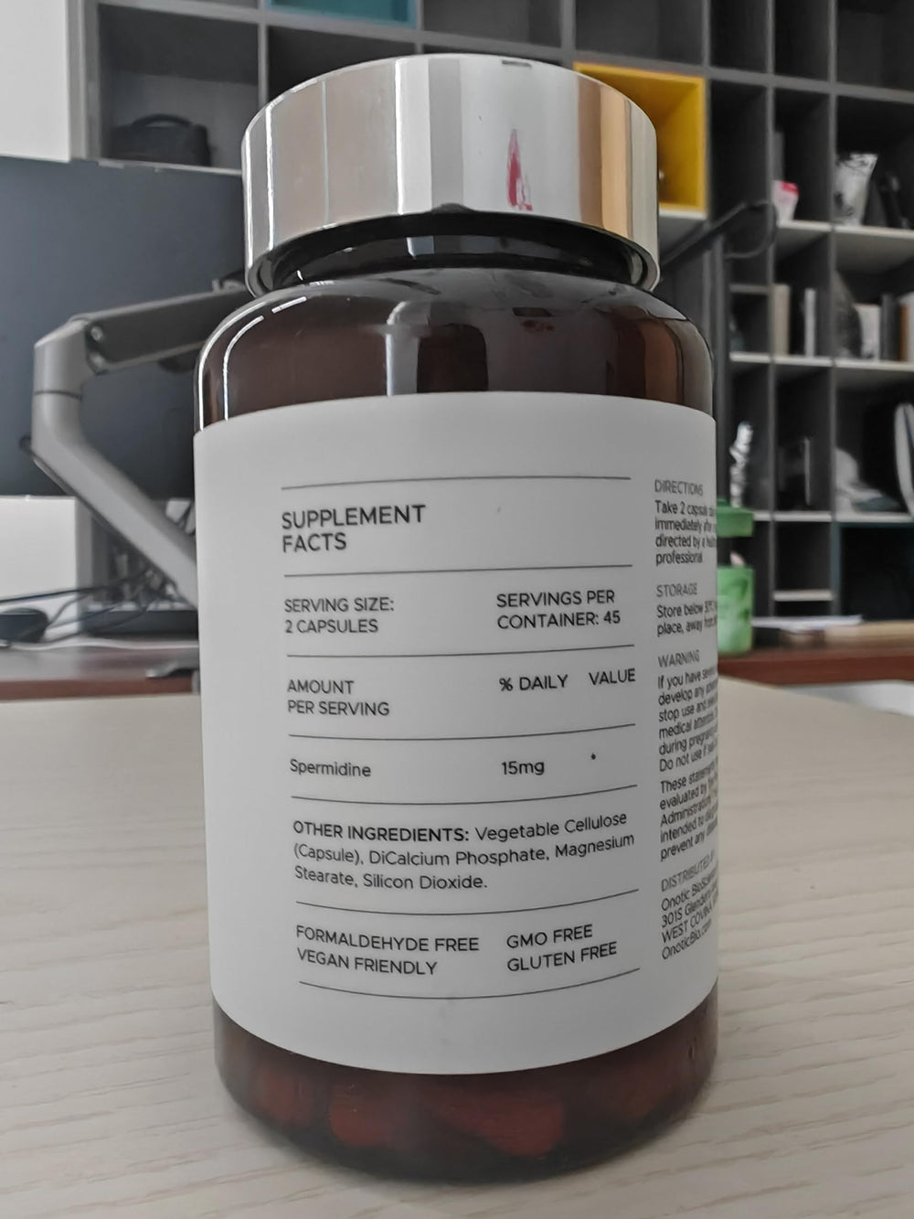 Packaging and box for Spermidine 90 capsules