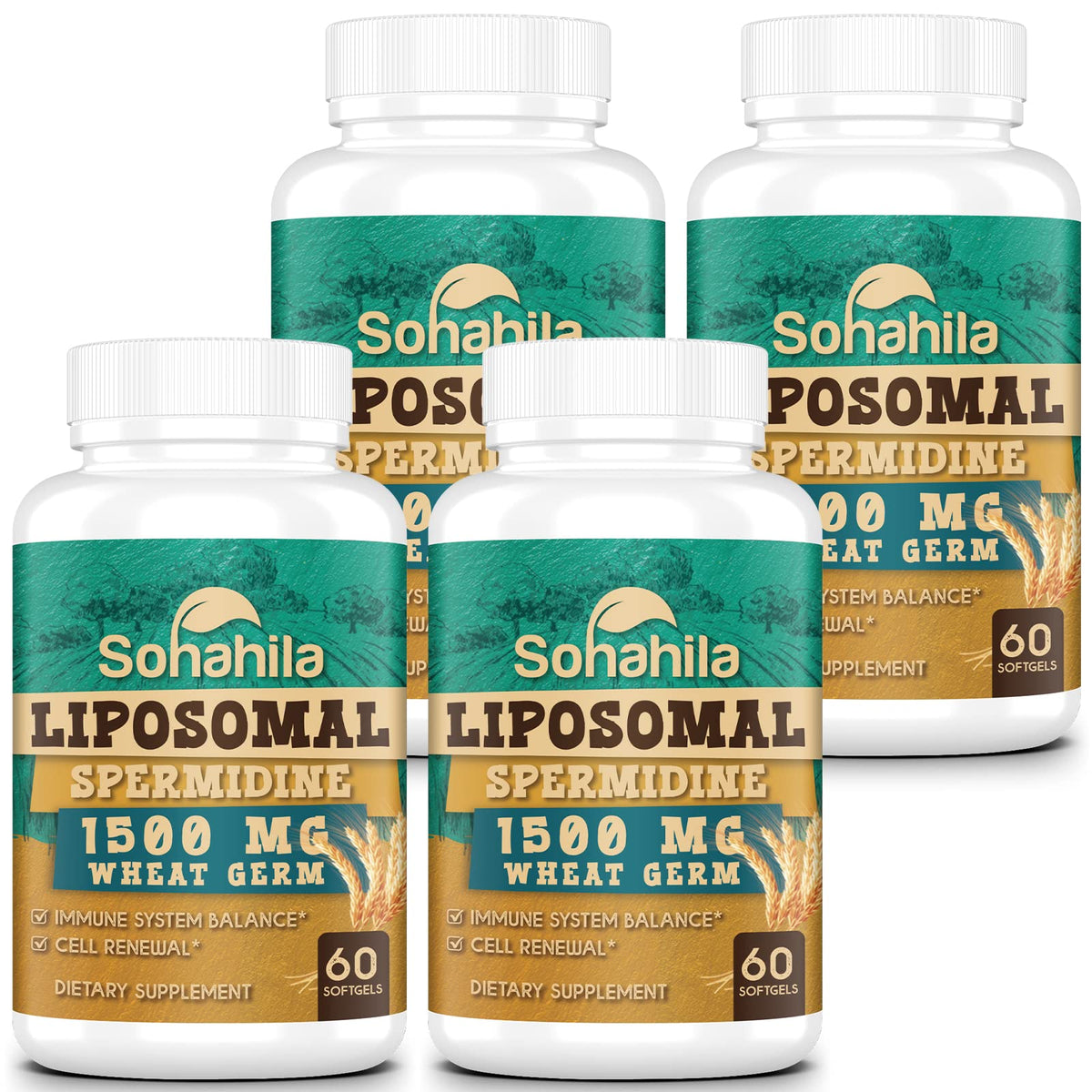 Spermidine supplement bottle showing 240 softgels