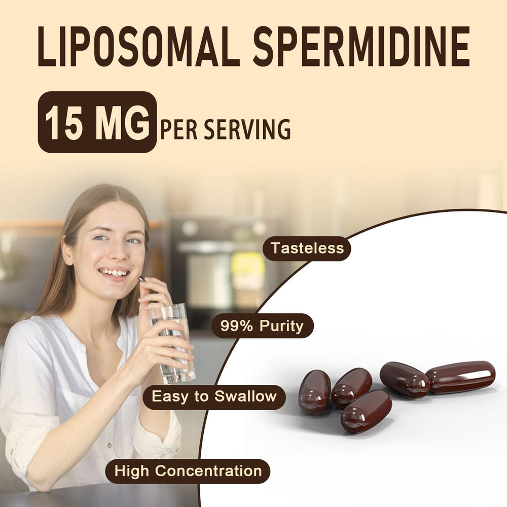 Spermidine softgel with zinc and thiamin