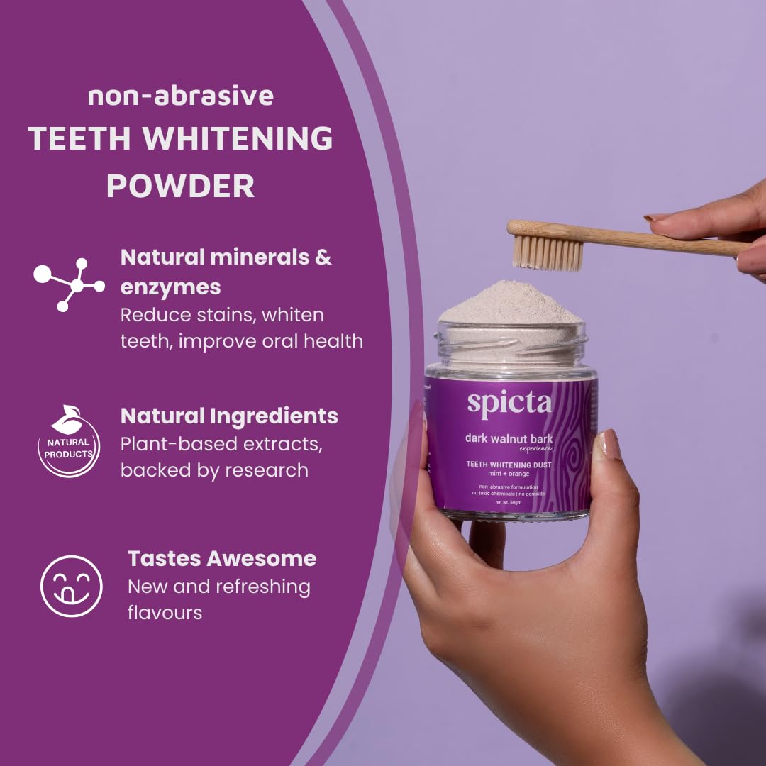 Packaging box for Spicta Walnut Bark Teeth Whitening Powder