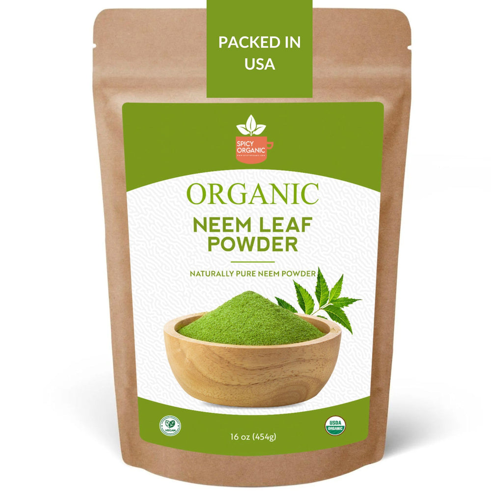 Spicy Organic Neem Powder 16 oz packaging