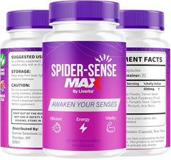 Back view of Spider Sense Max pills bottle