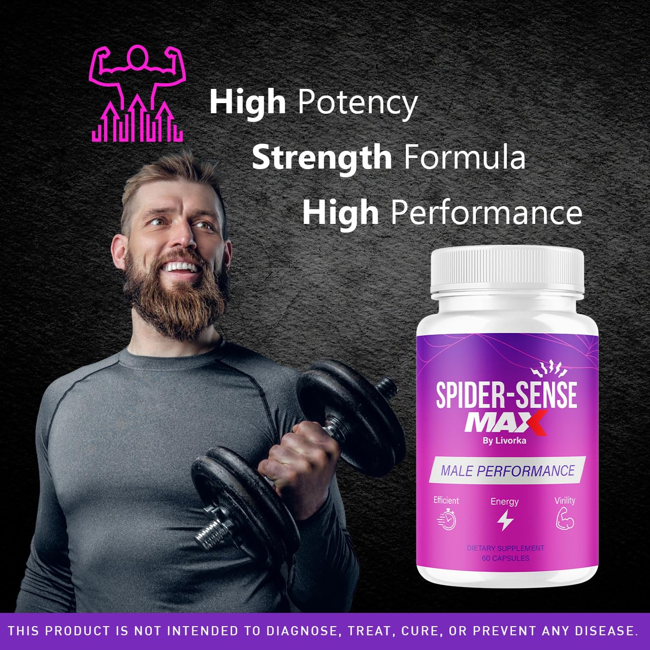 Close-up of Spider Sense Max pills