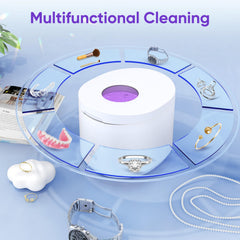 Ultrasonic cleaning bubbles inside the device