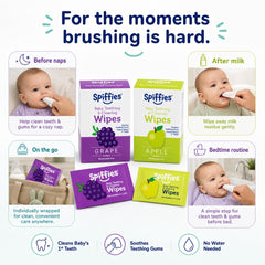 Spiffies wipe wrapped around finger demonstrating safe cleaning