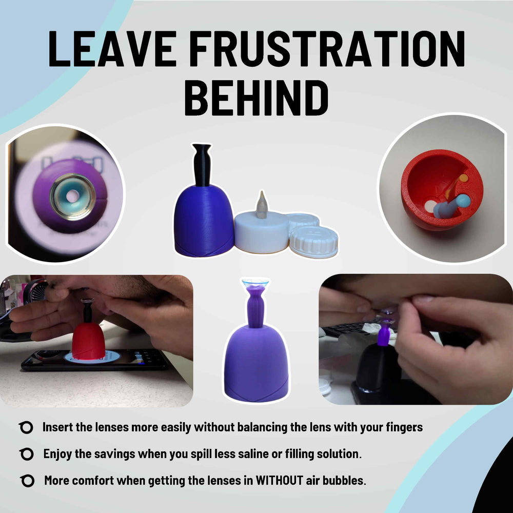 Dome Dock Mini preventing saline spills during use