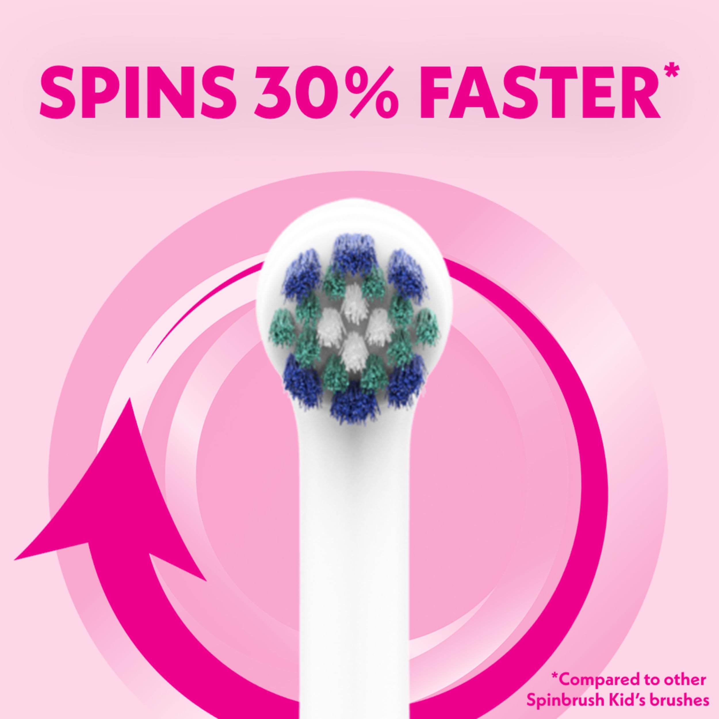 Spinbrush Kids Electric Toothbrush Shimmery Sparkle in a bathroom setting