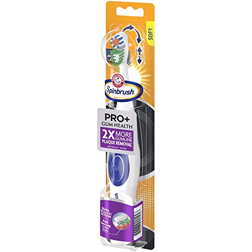 In-use view brushing between teeth