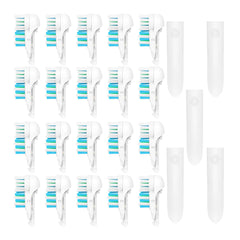 20Pcs Spinbrush replacement heads set - dual cross action design