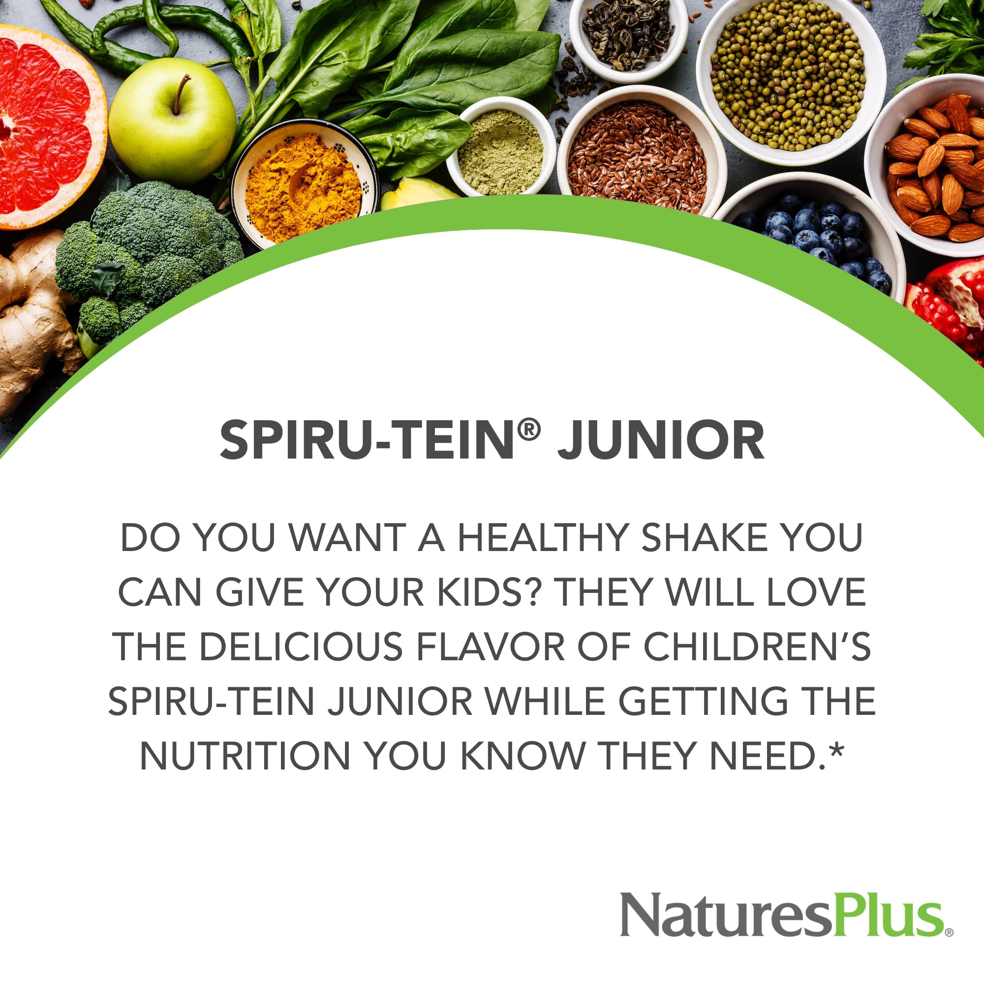 Ingredients list for SPIRU-TEIN Junior Chocolate flavor