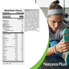 Nutrition facts label for SPIRU-TEIN Vanilla Protein Powder Meal