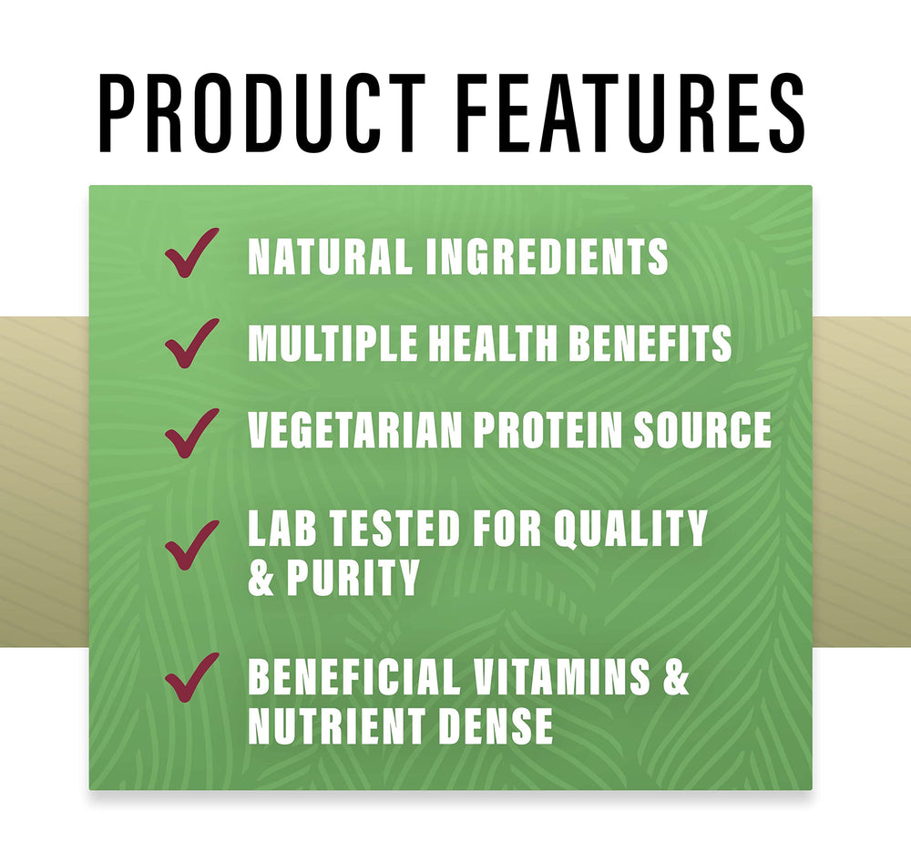 Vegan protein source from spirulina powder