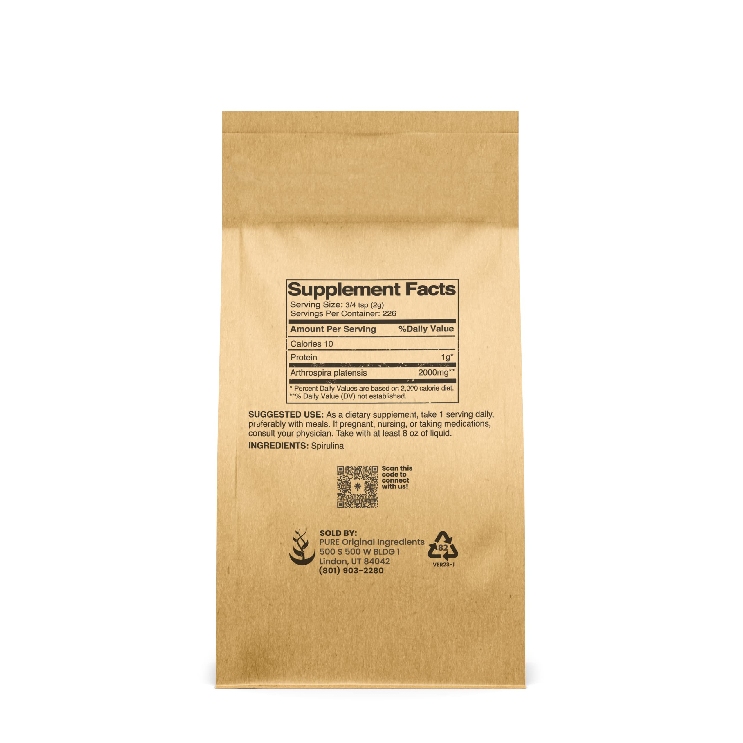 Spirulina powder texture close-up – side view