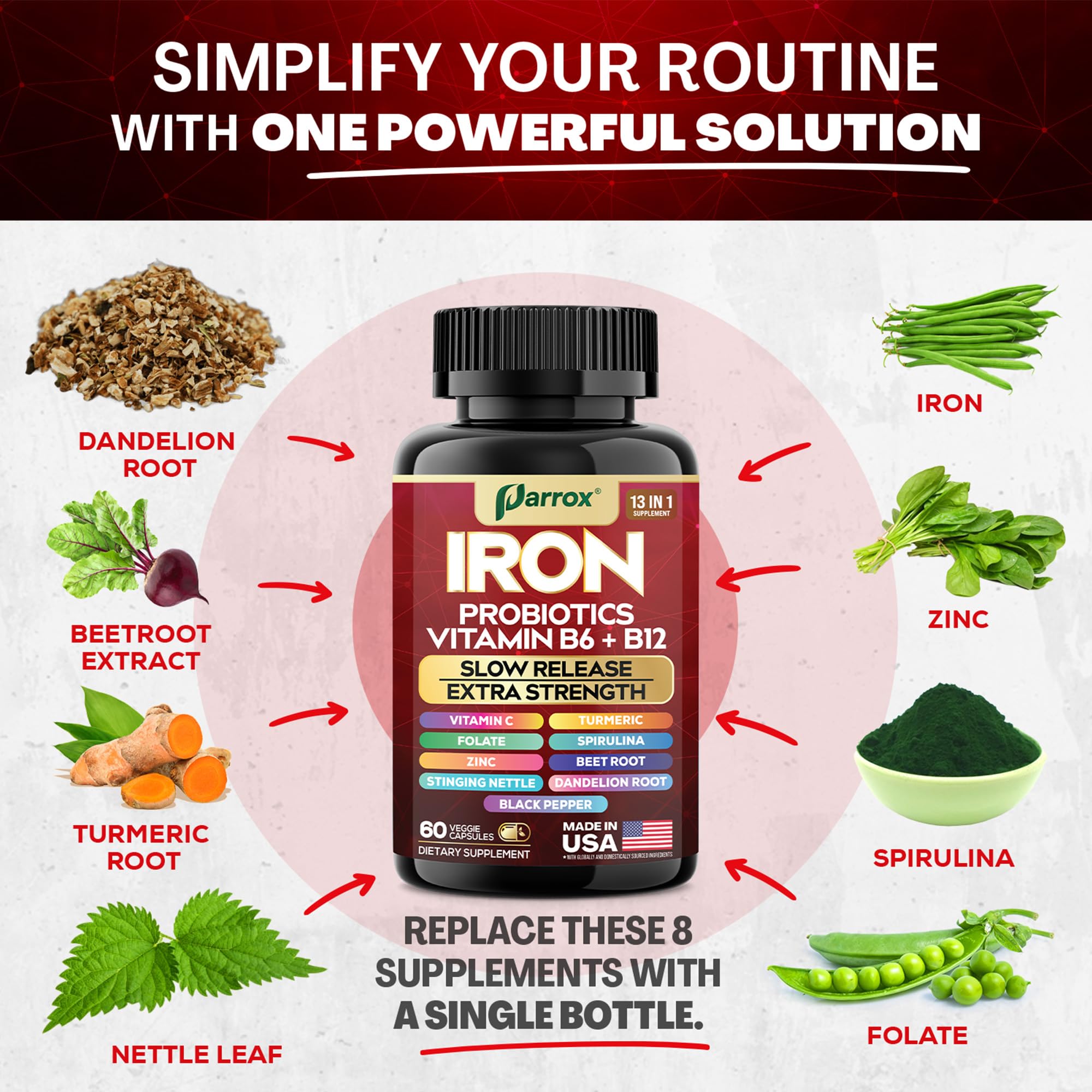 Spirulina, Turmeric, Beetroot as key ingredients