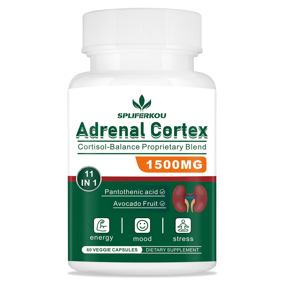 Spliferkou 11-in-1 Adrenal Support bottle